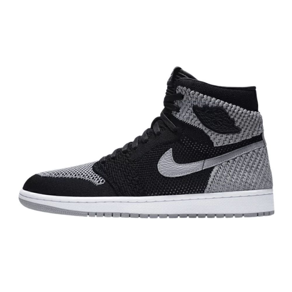 Rare EUC 2018 Youth Air Jordan 1 Retro High OG Flyknit GS Shadow Sneakers 6.5